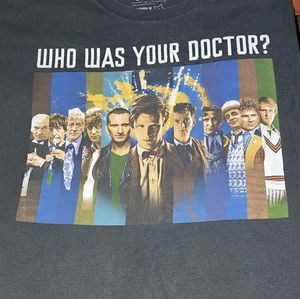 Who was your Doctor, Doctor Who black shirt size L